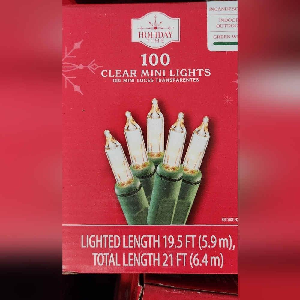 Set Of 40 Boxes, Holiday Time Clear Mini Lights